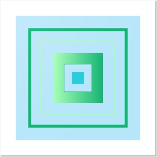 Square Abstract Design Posters and Art